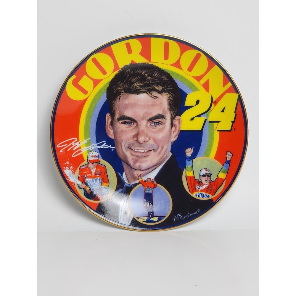 Vintage 1998 JEFF GORDON 24 Collectors Plate #2452B Hamilton Collection Champion